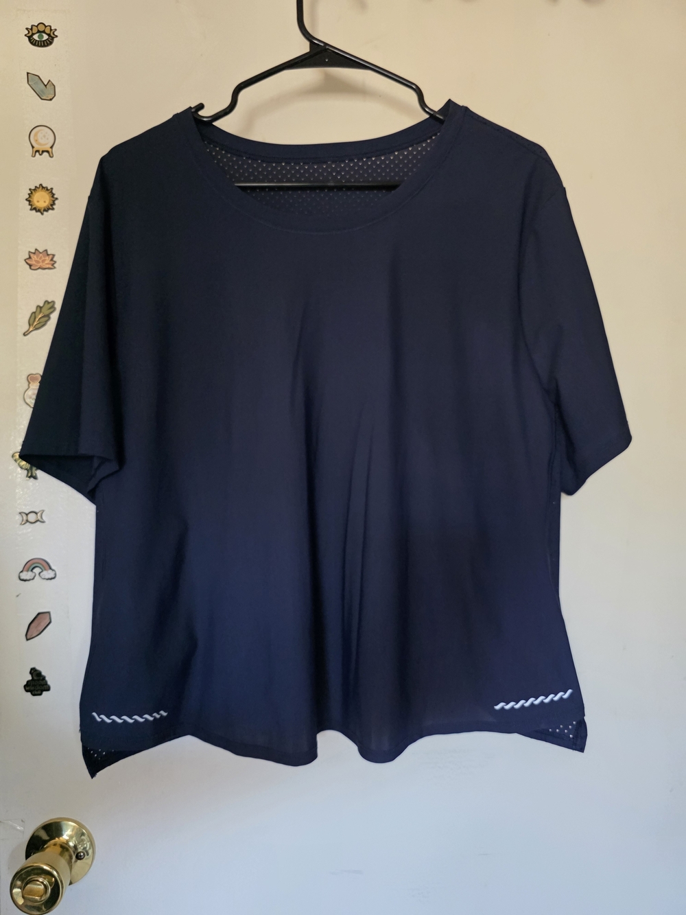 Fabletics Navy Short-Sleeve Performance Tee